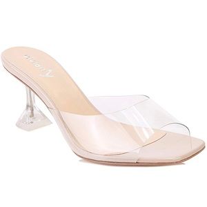 Clear Kitten Heels
